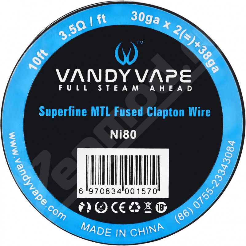 Фото и внешний вид — Vandy Vape Superfine MTL Fused Clapton Wire Ni80 30GA*2+38ga 3м
