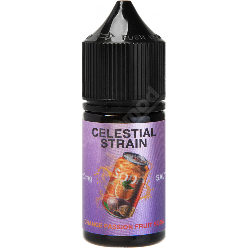 Фото и внешний вид — Celestial Strain SALT - Orange Passion Fruit Soda 30мл