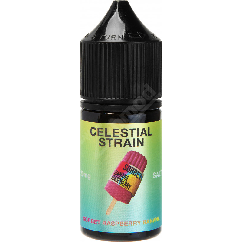 Фото и внешний вид — Celestial Strain SALT - Sorbet Raspberry Banana 30мл
