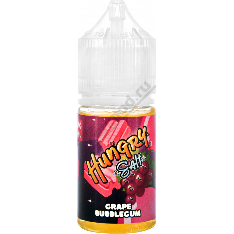 Фото и внешний вид — HUNGRY SALT - Grape Bubblegum 30мл