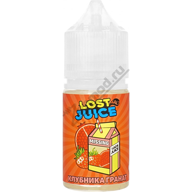Фото и внешний вид — Lost Juice SALT - Клубника-Гранат 30мл