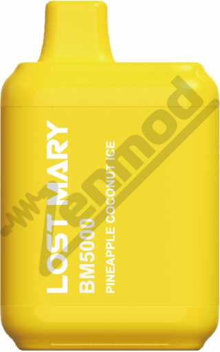 Lost Mary BM 5000 - Ананасовый Кокосовый Лёд Lost Mary BM 5000 - Ананасовый Кокосовый Лёд